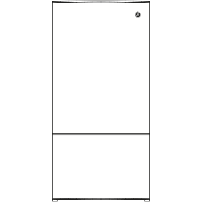 10.5 Cu. Ft. Bottom-Freezer Refrigerator GBE10ESJSB, product image 8 of 9