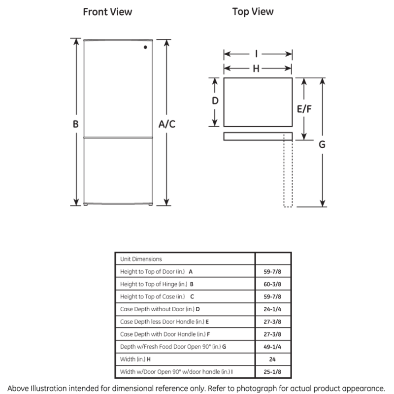 10.5 Cu. Ft. Bottom-Freezer Refrigerator GBE10ESJSB, product image 9 of 9