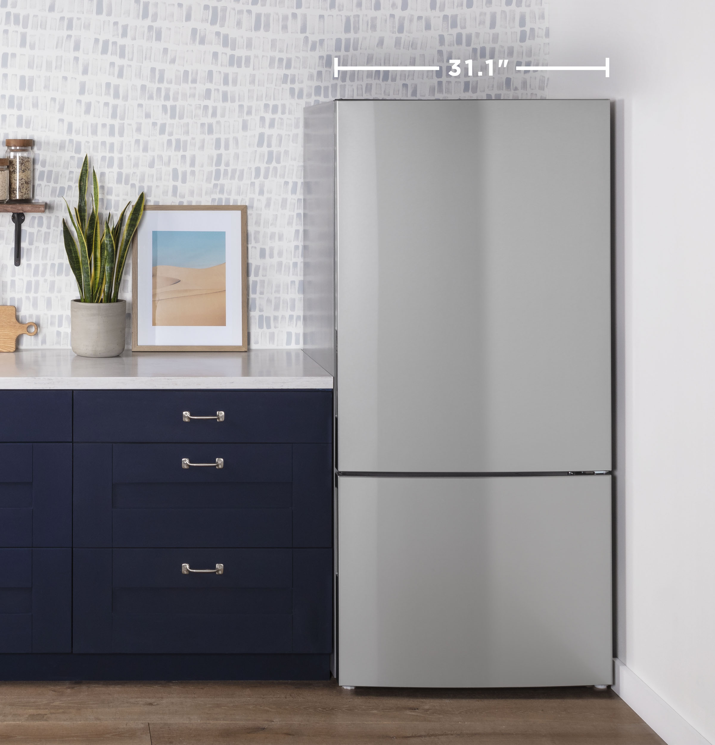 17.7 Cu. Ft. Counter-Depth Bottom-Freezer Refrigerator view 11