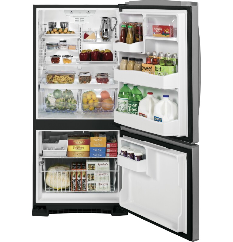 20.3 Cu. Ft. Bottom-Freezer Refrigerator GBE20ESESS, product image 2 of 10