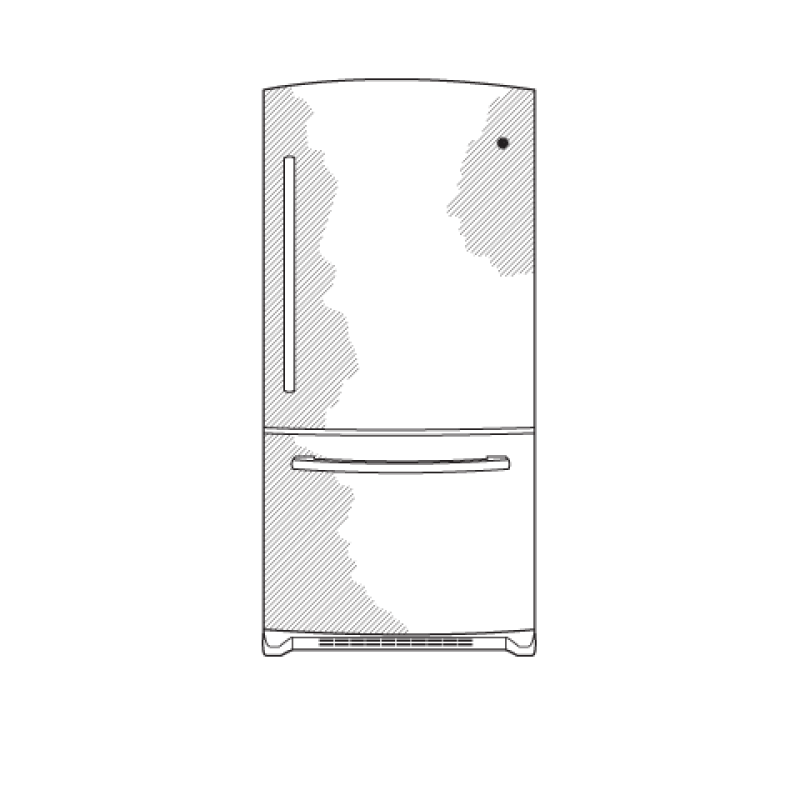 20.3 Cu. Ft. Bottom-Freezer Refrigerator GBE20ESESS, product image 9 of 10