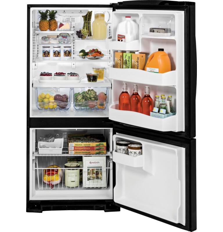 20.3 Cu. Ft. Bottom-Freezer Refrigerator GBE20ETEBB, product image 2 of 11