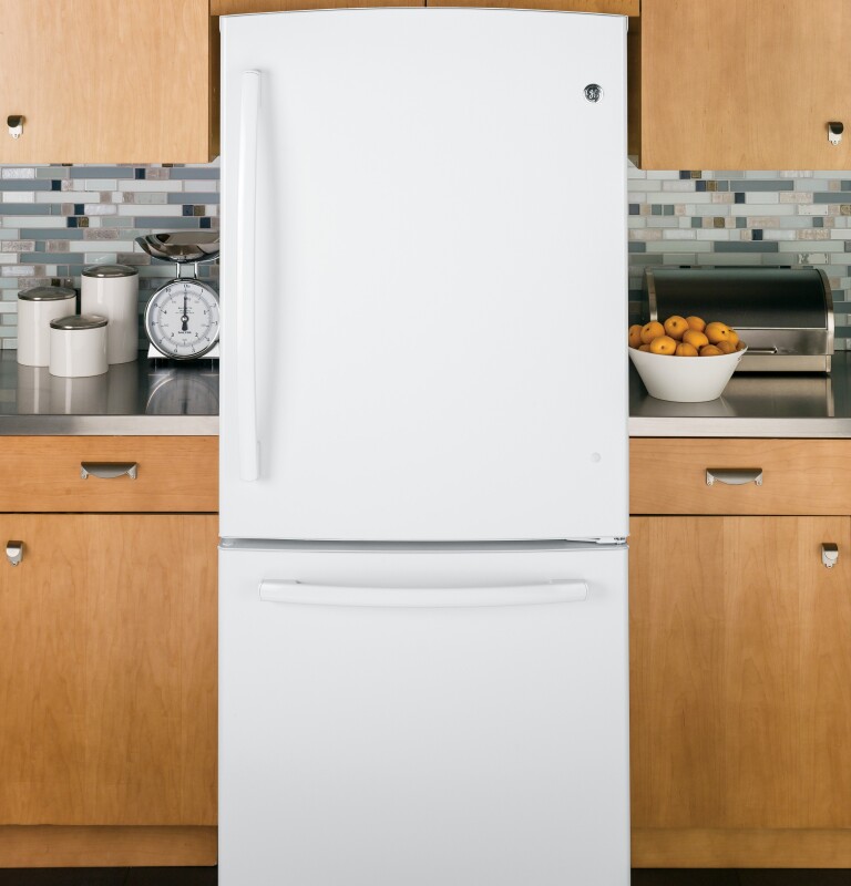 20.3 Cu. Ft. Bottom-Freezer Refrigerator GBE20ETEWW, product image 5 of 12