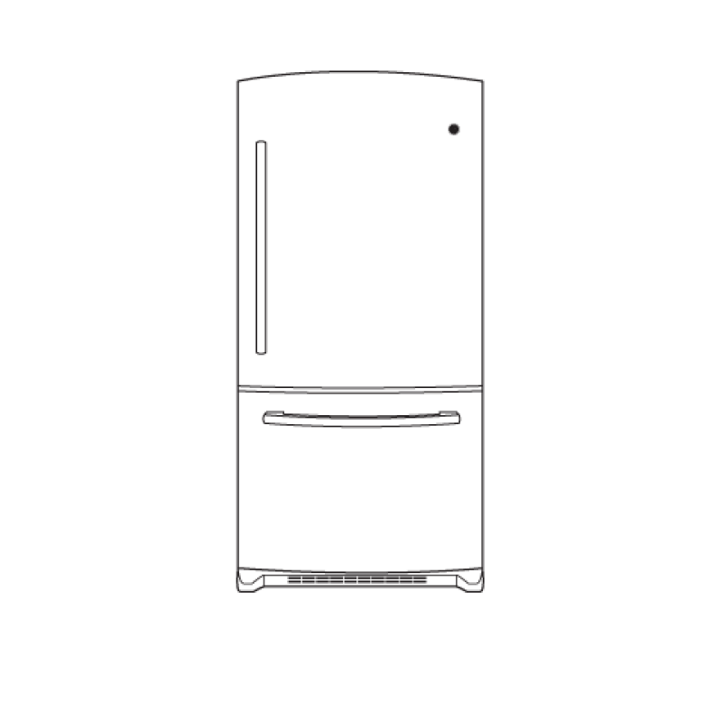 20.3 Cu. Ft. Bottom-Freezer Refrigerator GBE20ETEWW, product image 11 of 12