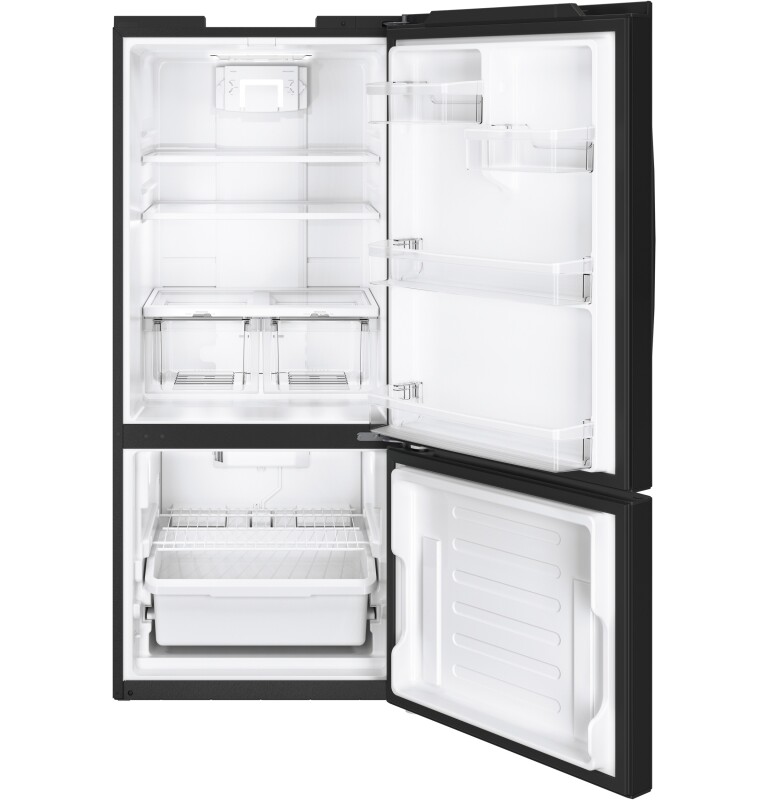 21.0 Cu. Ft. Bottom-Freezer Refrigerator GBE21DGKBB, product image 3 of 7