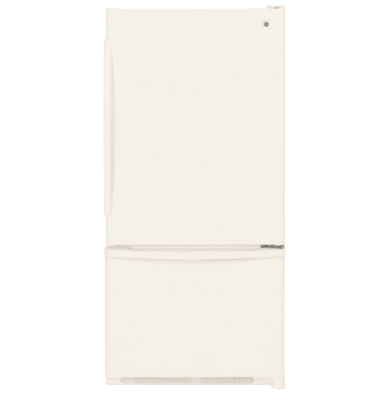 GE 18.1 Cu. Ft. Bottom-Freezer Door Refrigerator Bisque GBS18HBRCC Picture 1