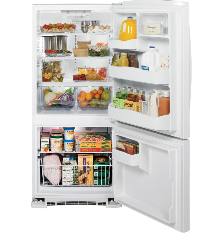20.3 Cu. Ft. Bottom Freezer Refrigerator GBS20EGHWW, product image 2 of 9