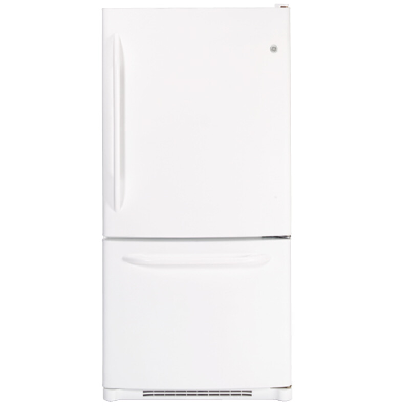 GE 19.5 Cu. Ft. Bottom-Freezer Door Refrigerator White GBS20KBRWW Picture 1