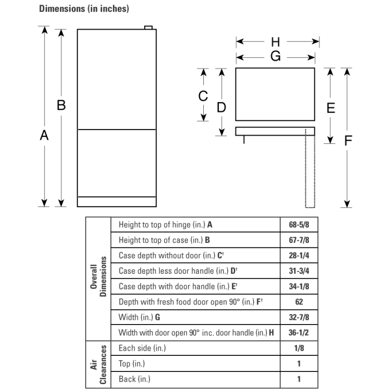 22.3 Cu. Ft. Bottom-Freezer Door Refrigerator view 4