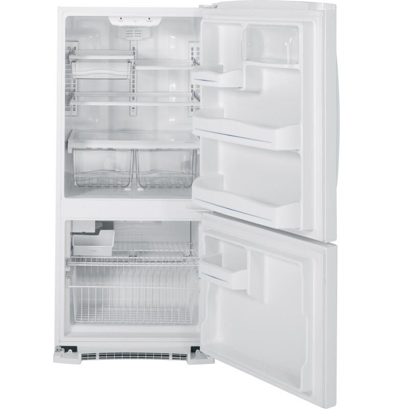 20.3 Cu. Ft. Bottom Freezer Refrigerator GBSC0HBXWW, product image 9 of 11