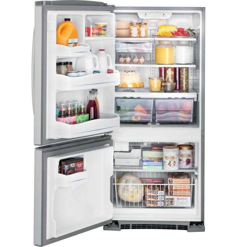 20.3 Cu. Ft. Bottom Freezer Refrigerator GBSL0HCXLLS, product image 7 of 12