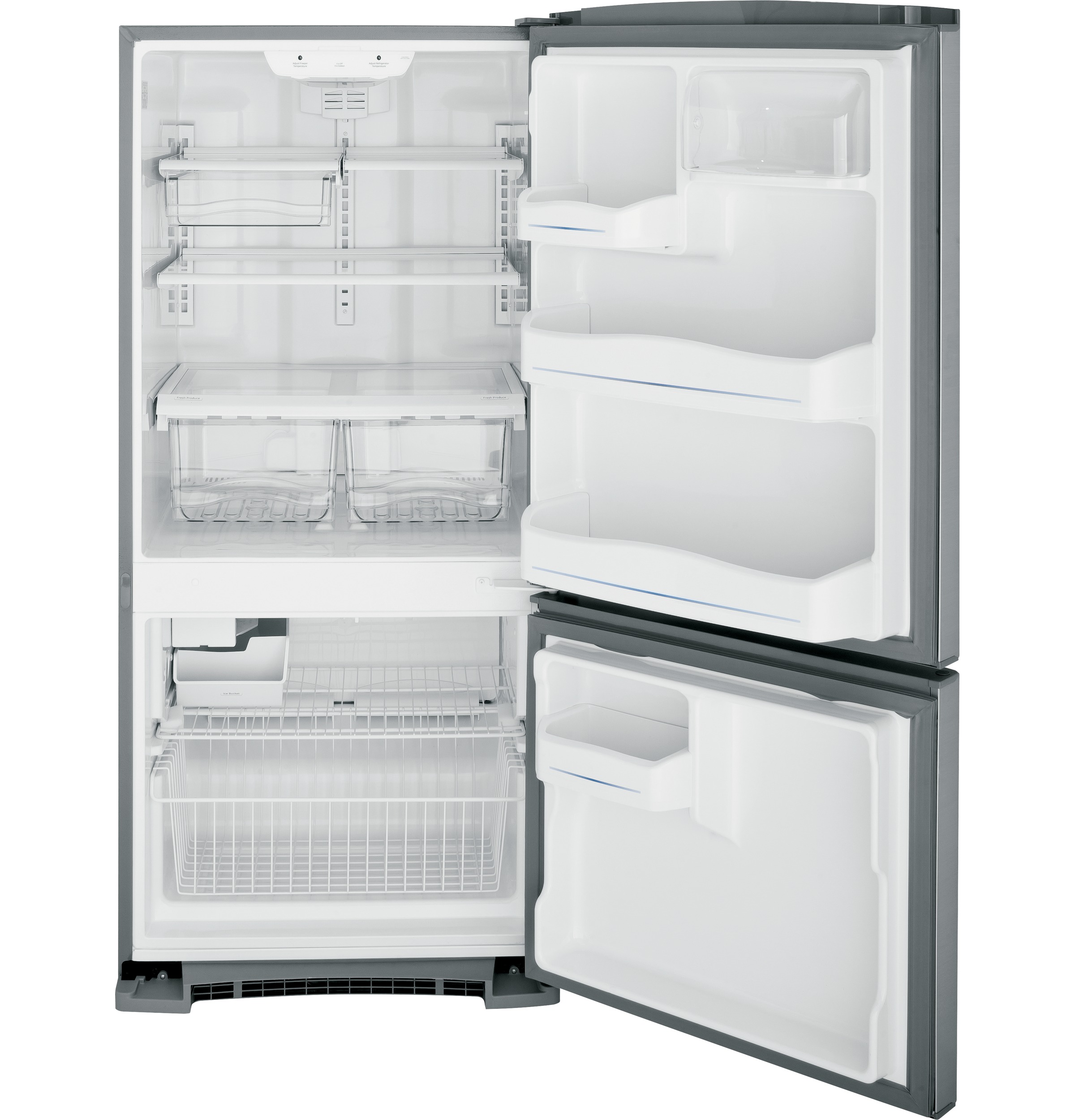 20.3 Cu. Ft. Bottom Freezer Refrigerator GBSL0HCXRLS, product image 3 of 11