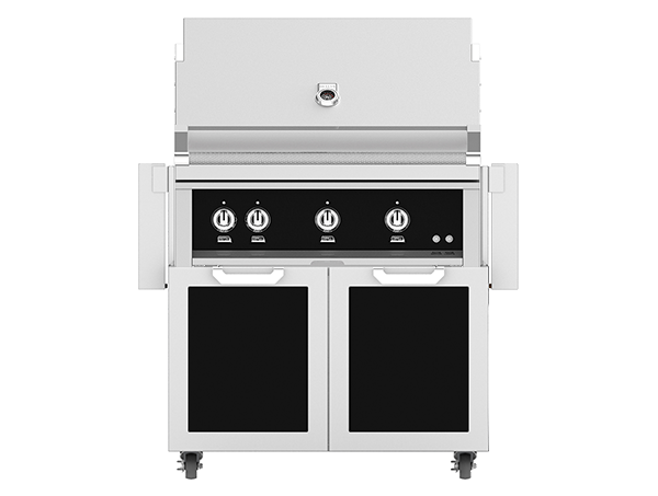 36" Outdoor Freestanding Grill on Double Door Cart GCD36NGBK