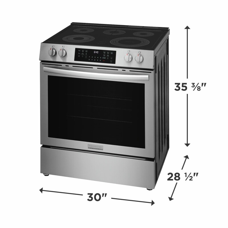 30" Front Control Electric Range with Total Convection view 2