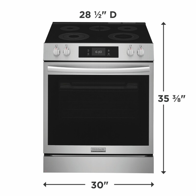30" Front Control Electric Range with Stone-Baked Pizza view 4