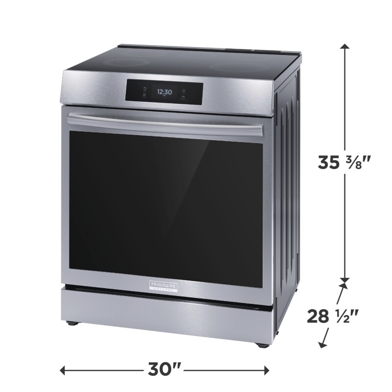 30" Front Control Induction Range with Total Convection view 2