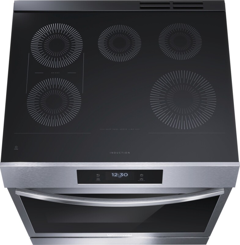 30" Front Control Induction Range with Total Convection view 4