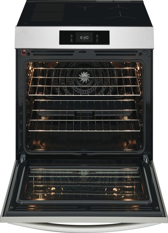 30" Front Control Induction Range with Stone-Baked Pizza view 4