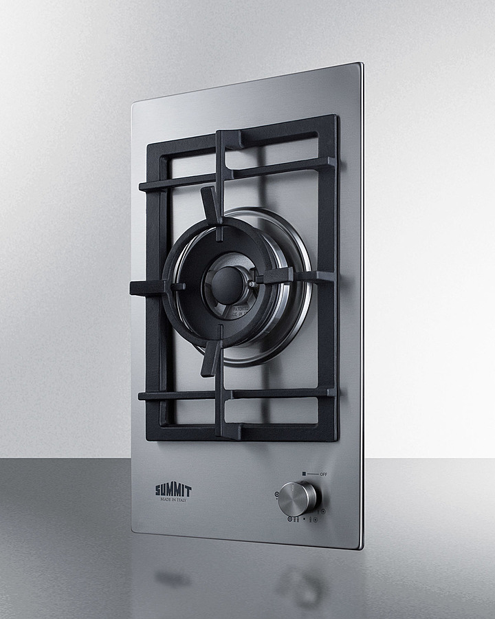12" Wide 1-Burner Gas Cooktop In Stainless Steel view 3