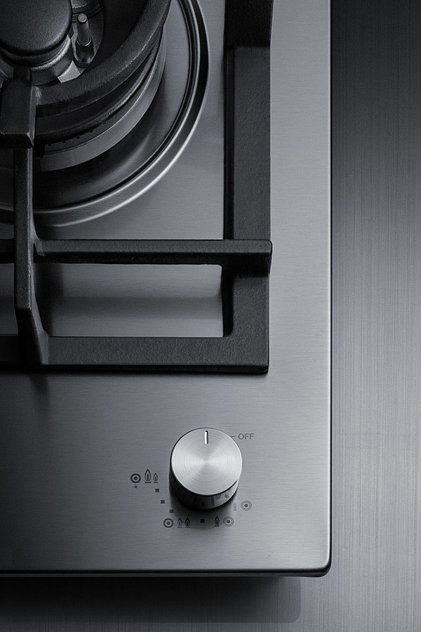 12" Wide 1-Burner Gas Cooktop In Stainless Steel view 4