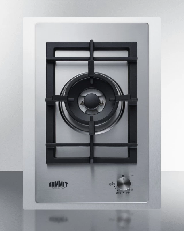 Summit 15" Wide 1-Burner Gas Cooktop Stainless Steel GCJ1SSTK15 Picture 1