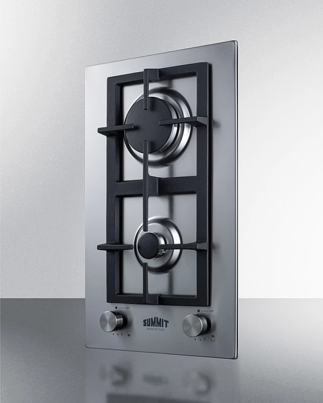 12" Wide 2-Burner Gas Cooktop In Stainless Steel view 2