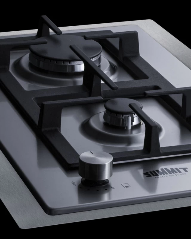 15" Wide 2-Burner Gas Cooktop In Stainless Steel view 2
