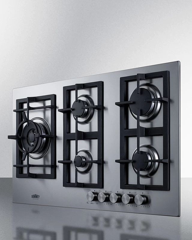 34" Wide 5-Burner Gas Cooktop In Stainless Steel GCJ536SS
