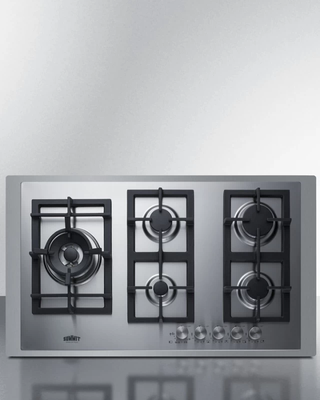 Summit 34" Wide 5-Burner Gas Cooktop In Stainless Steel Stainless Steel GCJ536SSTK Picture 1