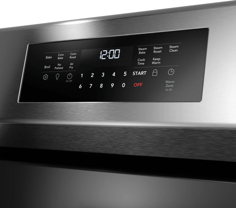 30" Rear Control Electric Range with Air Fry GCRE3059BF