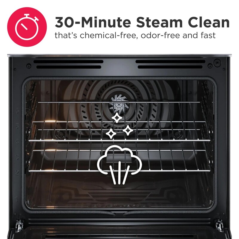 30" Rear Control Electric Range with Air Fry GCRE3059BF