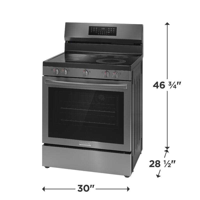 30" Electric Range with No Preheat + Air Fry view 2