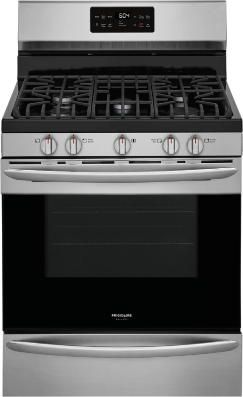 Frigidaire Gallery 30'' Freestanding Gas Range with Steam Clean Stainless Steel GCRG3038AF Picture 1