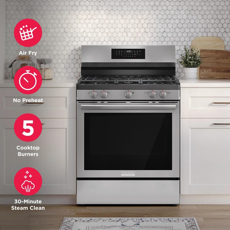 30" Rear Control Gas Range with Air Fry GCRG3059BF