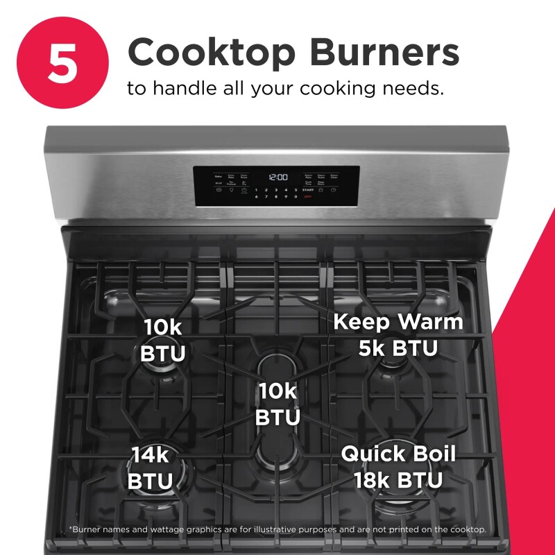 30" Rear Control Gas Range with Air Fry GCRG3059BF