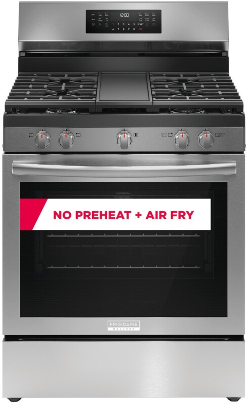 30" Gas Range with No Preheat + Air Fry view 8