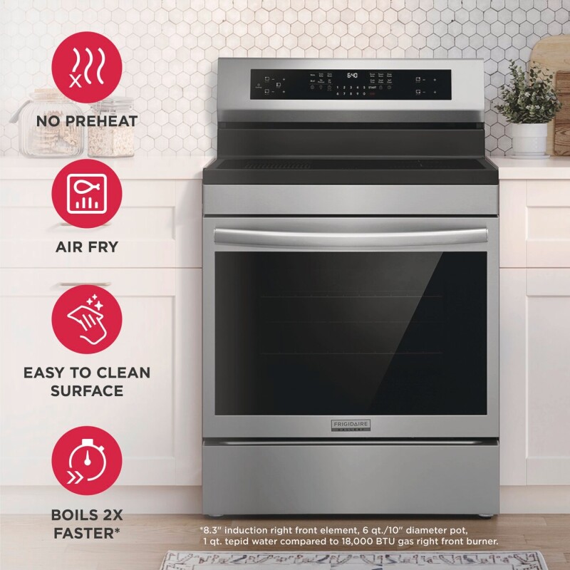 30" Freestanding Induction Range with Total Convection view 5