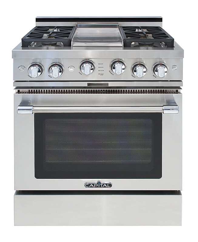 30″ Grand Chef Range 2 Sealed Burners / Griddle / 2 Sealed Burners NG GCSR302G2N