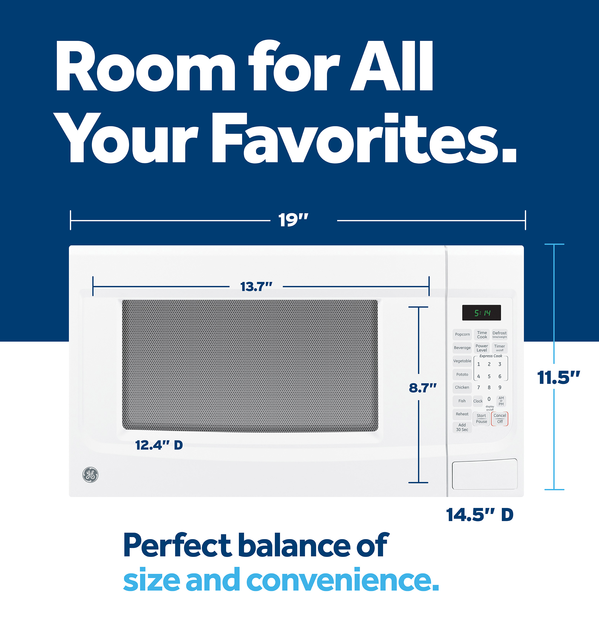 1.4 Cu. Ft. Countertop Microwave Oven view 8