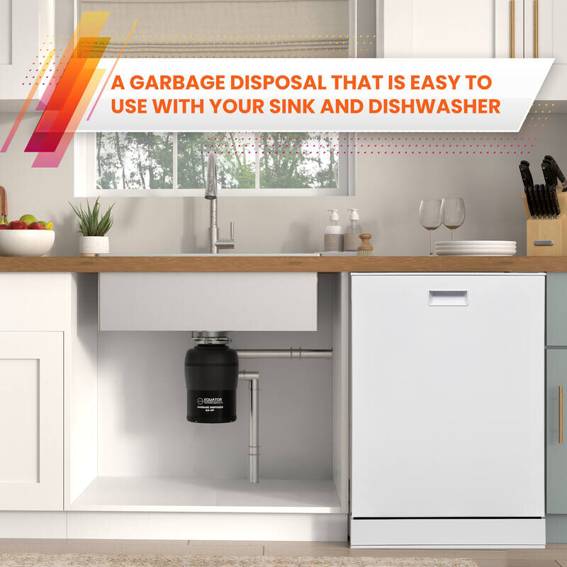 Garbage Disposal 3/4HP ULTRA QUIET 65 dB 2 Stage Grinding 1700 rpm 110V GD075, product image 6 of 17