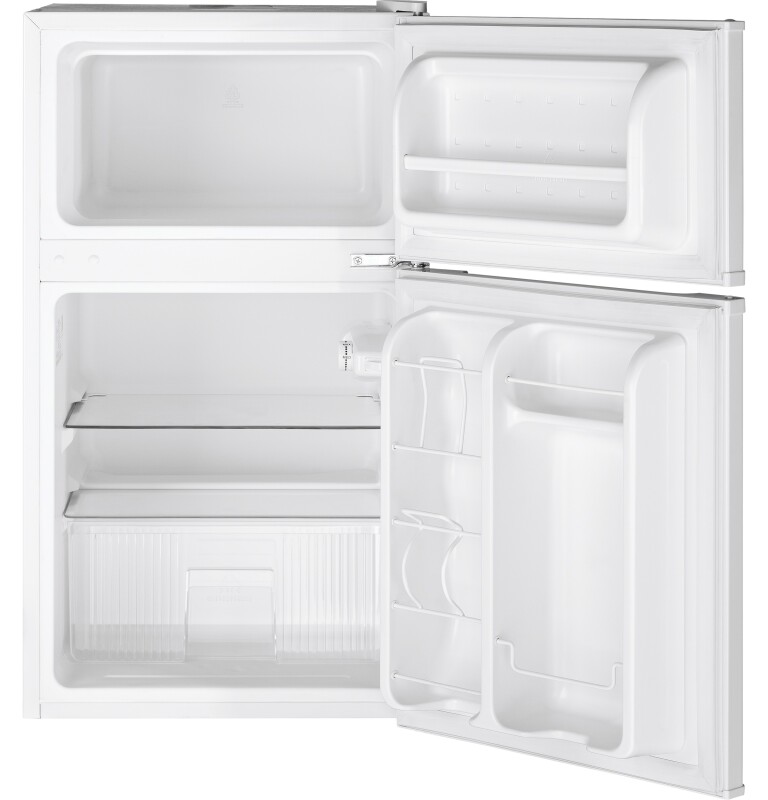 Double-Door Compact Refrigerator GDE03GGHWW, product image 2 of 5