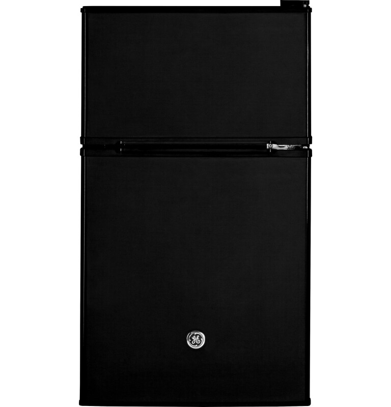 GE Double-Door Compact Refrigerator Black GDE03GGKBB Picture 1