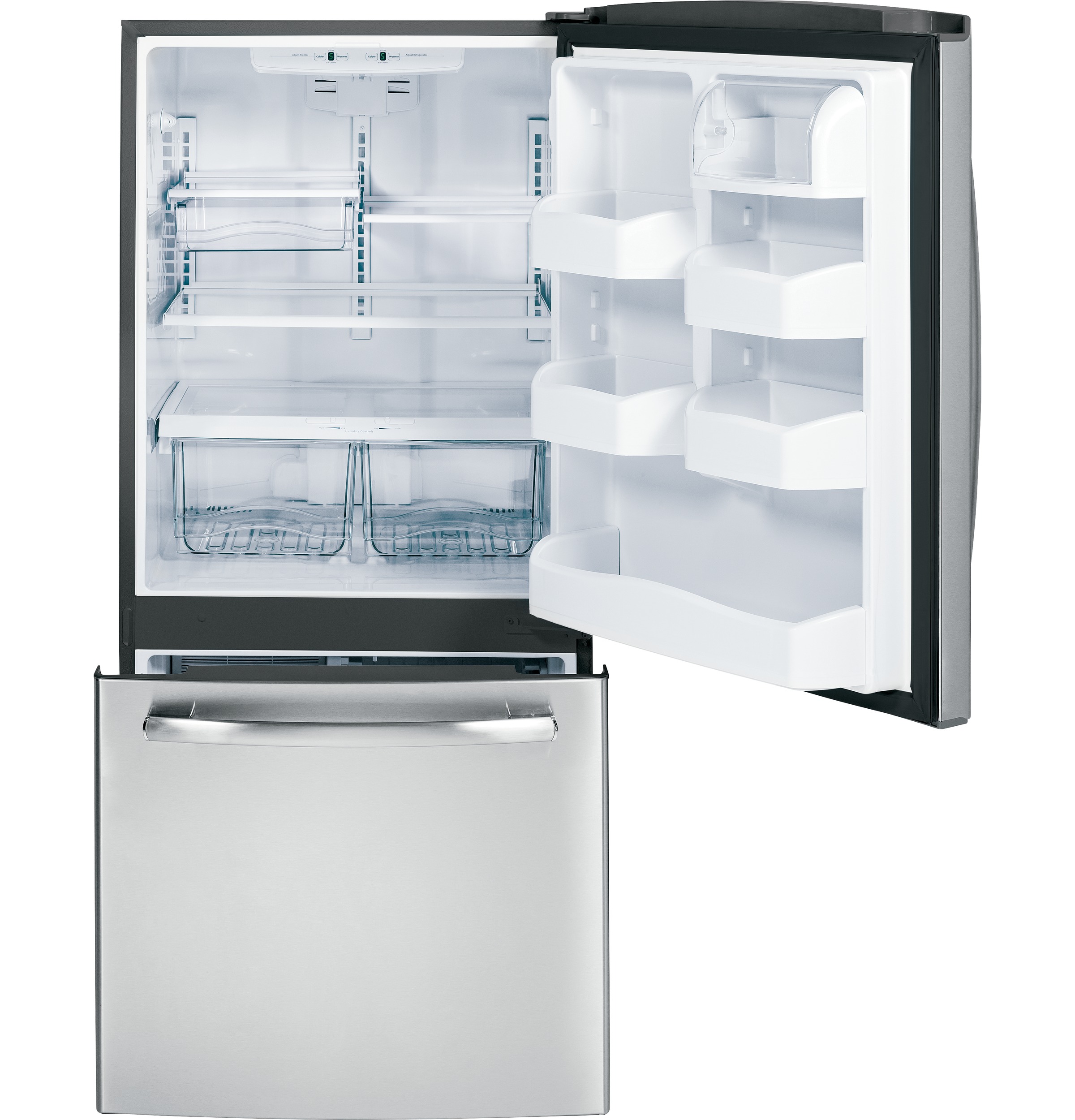 20.2 Cu. Ft. Bottom-Freezer Refrigerator GDE20ESESS, product image 3 of 12