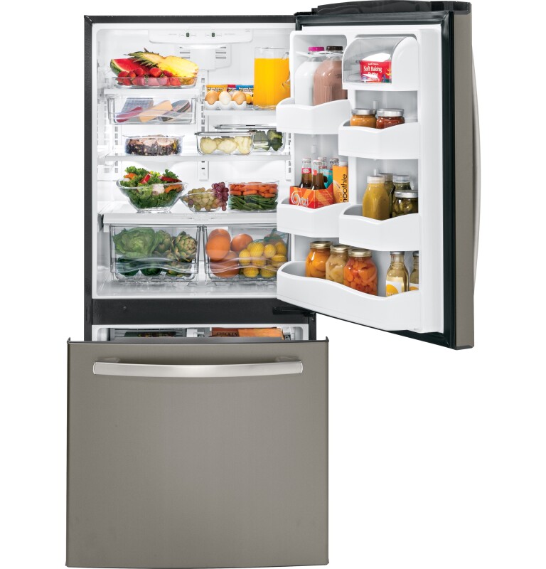 20.3 Cu. Ft. Bottom Freezer Refrigerator GDE20GMHES, product image 2 of 8