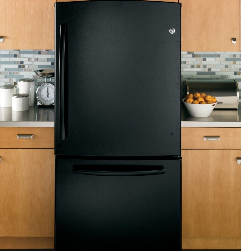 23.1 Cu. Ft. Bottom-Freezer Refrigerator GDE23ETEBB, product image 5 of 9