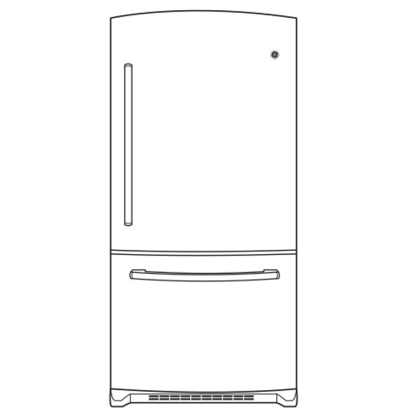 23.2 Cu. Ft. Bottom-Freezer Drawer Refrigerator GDE23GGHBB, product image 9 of 10