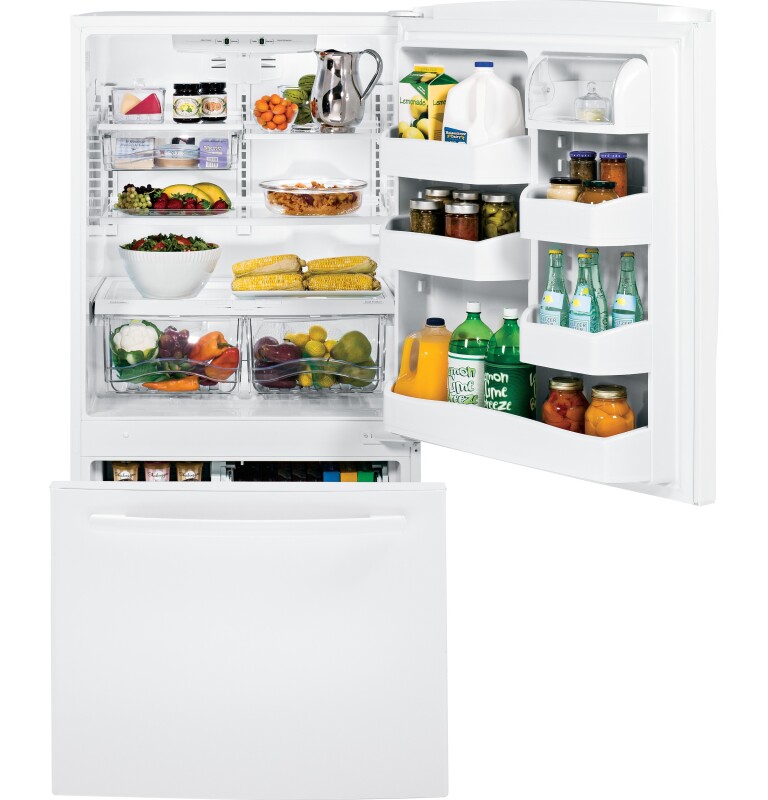 23.2 Cu. Ft. Bottom-Freezer Drawer Refrigerator GDE23GGHWW, product image 2 of 9