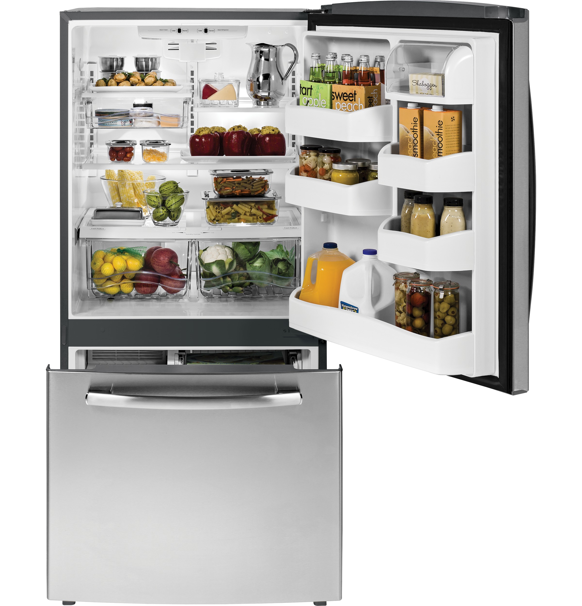 23.2 Cu. Ft. Bottom-Freezer Drawer Refrigerator GDE23GSHSS, product image 2 of 9