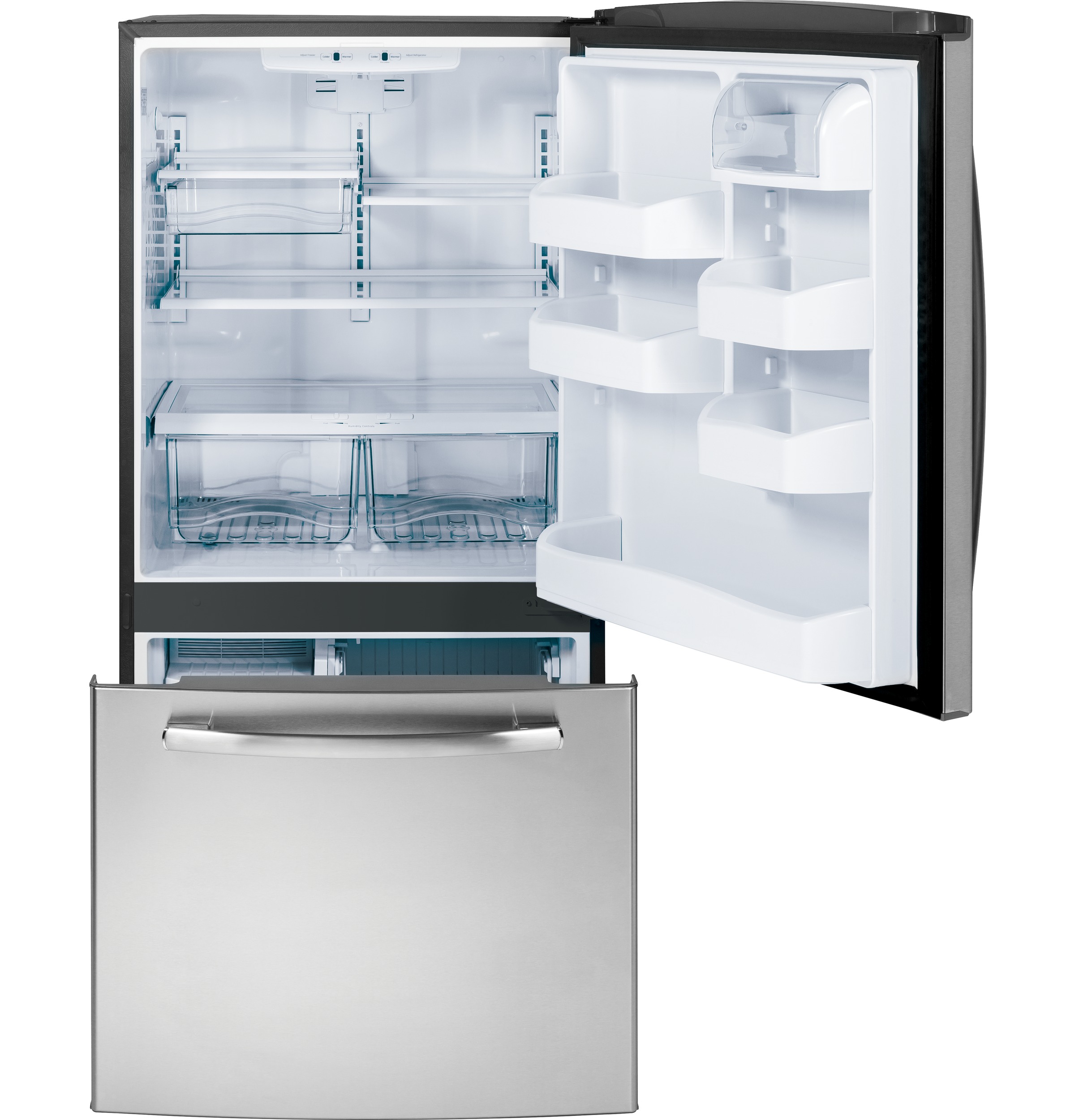 23.2 Cu. Ft. Bottom-Freezer Drawer Refrigerator GDE23GSHSS, product image 3 of 9
