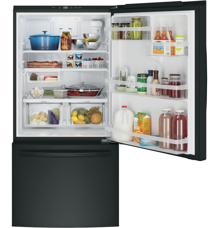 24.9 Cu. Ft. Bottom-Freezer Drawer Refrigerator GDE25EGKBB, product image 2 of 14